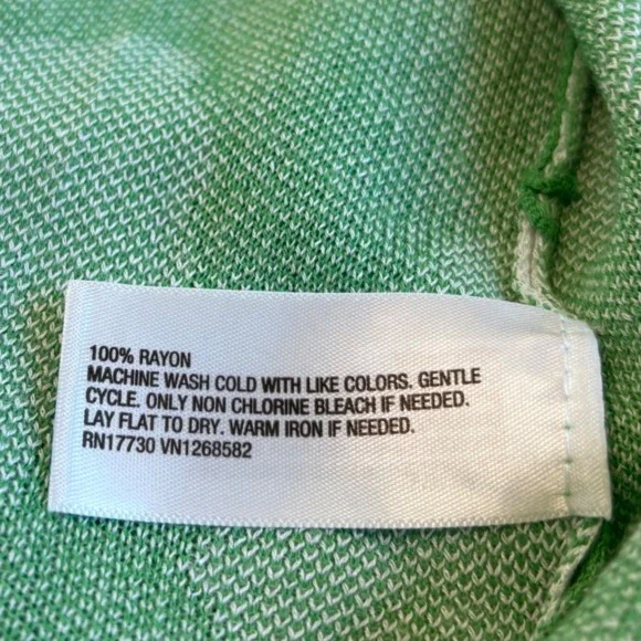 Diane von Furstenberg Target Green Ginkgo Leaf Wrap Sweater Tunic Sz Medium DVF - Picture 7 of 16